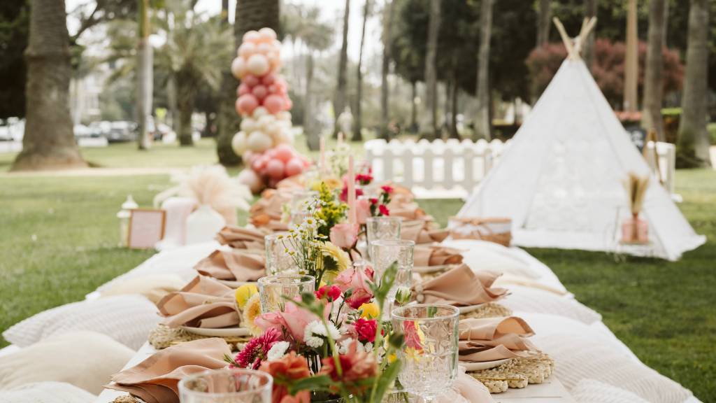 boho teepee baby shower