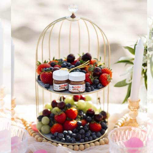 berry tower with Nutella