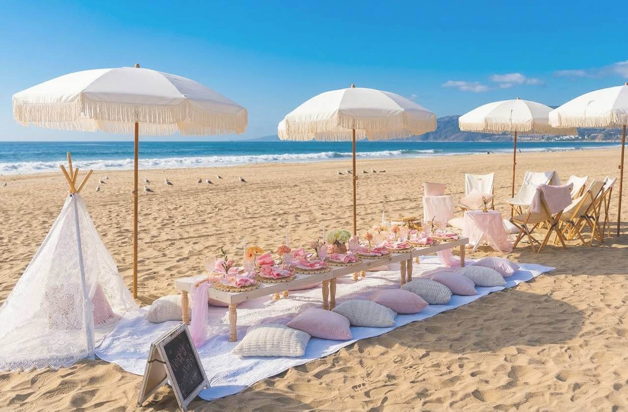 Los Angeles luxury picnic setup by Picnic Makers Los Angeles luxury picnic setup by Picnic Makers