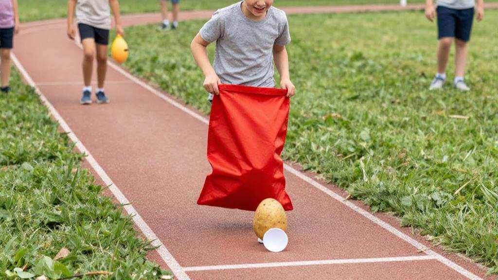 kids sack race