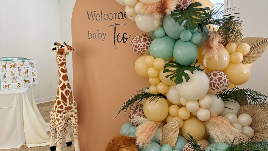 safari baby shower welcome sign