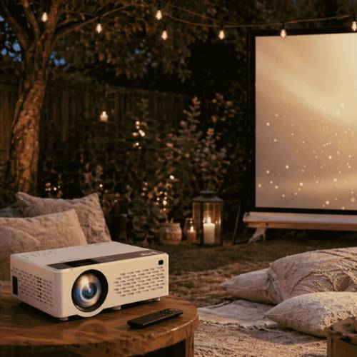 outdoor movie projector screen