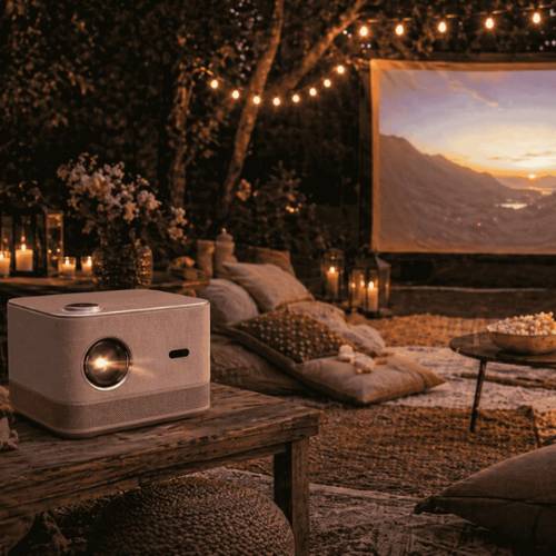 backyard movie projector setup