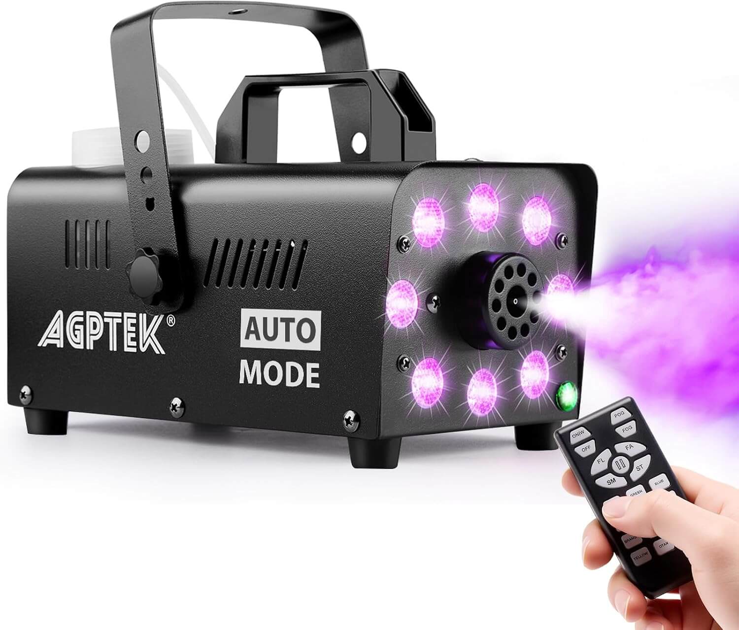 AGPTEK 600W smoke machine with one combined wireless remote